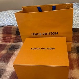 Louis Vuitton empty magnetic box with shopping bag